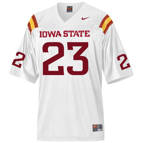 Iowa State Cyclones Men's #23 Parker Rickert Nike NCAA Authentic White College Stitched Football Jersey IY42H54QD